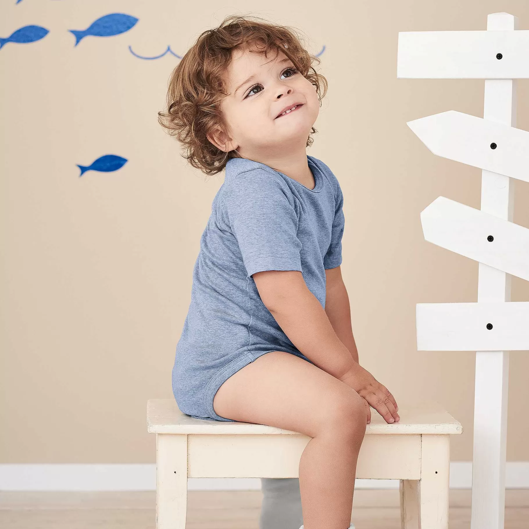 LIVING CRAFTS Honey - Short-Sleeved Body^Baby Bodys & Romper Suits