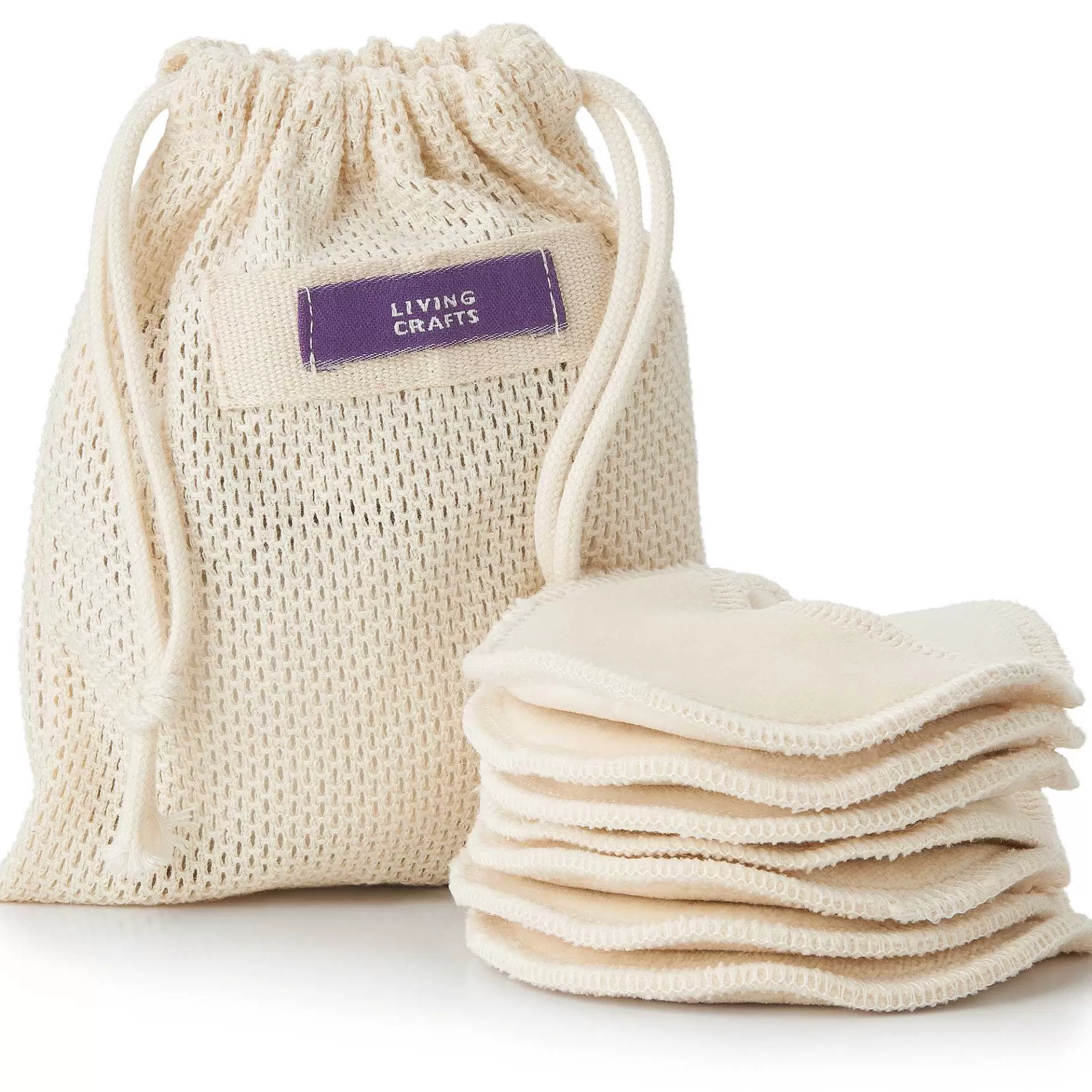 LIVING CRAFTS India - Make-Up Removal Pads, Set Of 7^ Bathroom & Spa
